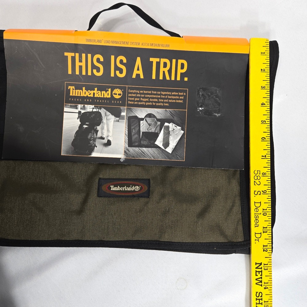 New Timberland Travel Gear Garment Bag 17 1/2" x 12 1/2" Tie Pocket Garment fold - Picture 5 of 7